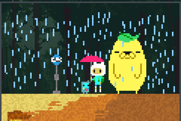 finn totoro Pixel Art