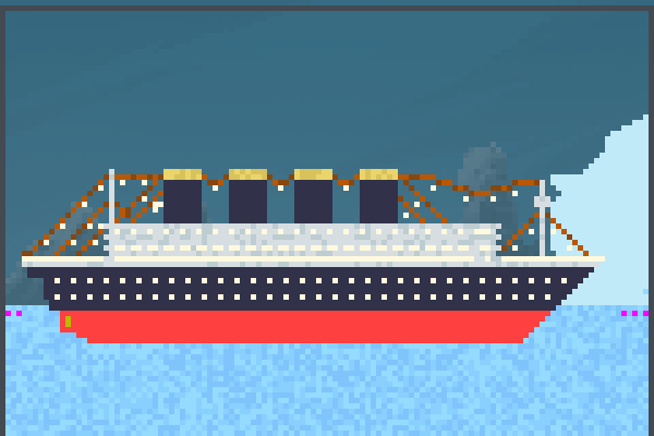 ,Titanic, Pixel Art