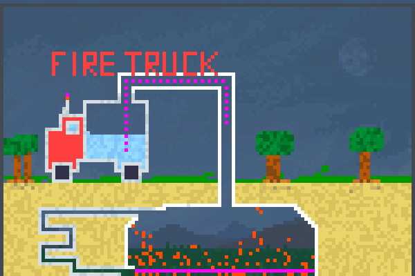 truck of fire Pixel Art