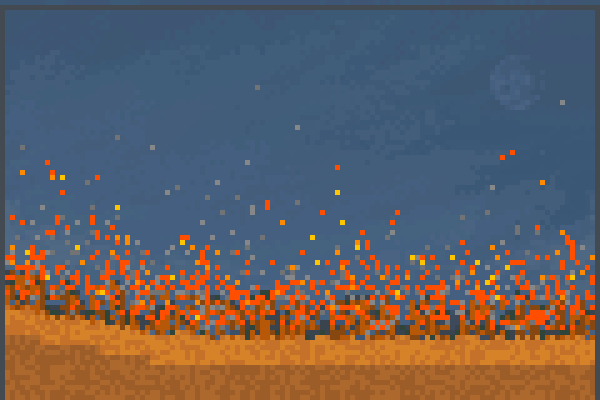 Forest fire 101 Pixel Art