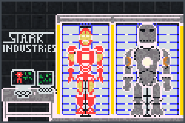 iron man1 Pixel Art