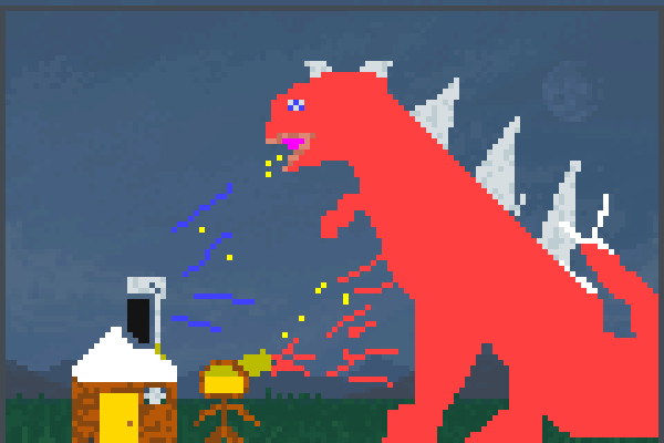 godzilla 10 Pixel Art