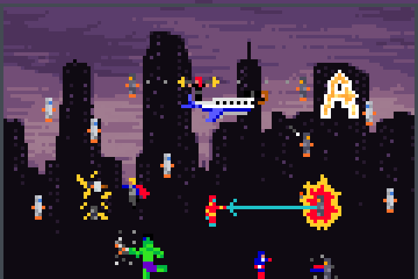 avengers A.O.O Pixel Art