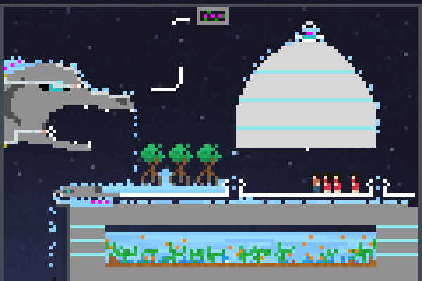 Atlantis Ends Pixel Art