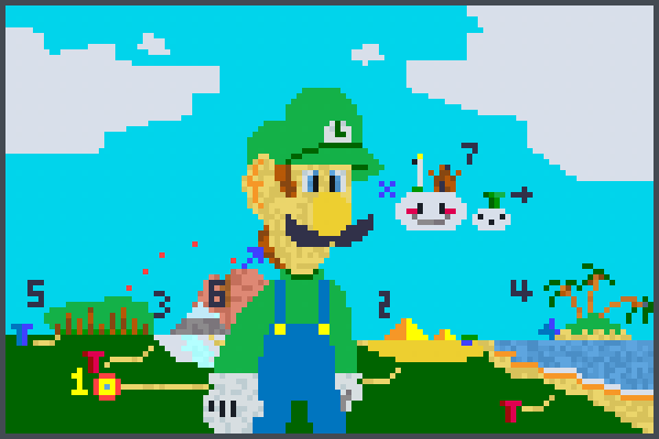 luigis world Pixel Art