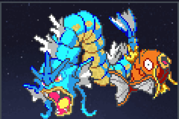  Magikarp Pixel Art