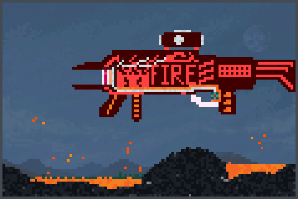 f.i.r.e gun Pixel Art