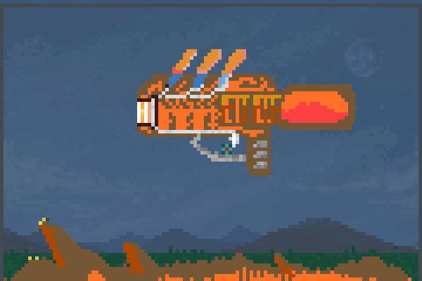 fire lasergun Pixel Art