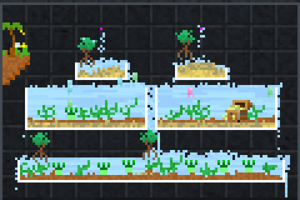 Fountain aqua Pixel Art