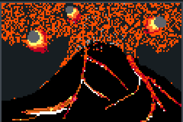 Volcano 4 comp Pixel Art