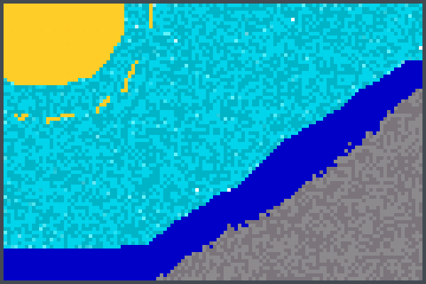 12345 waterfall Pixel Art