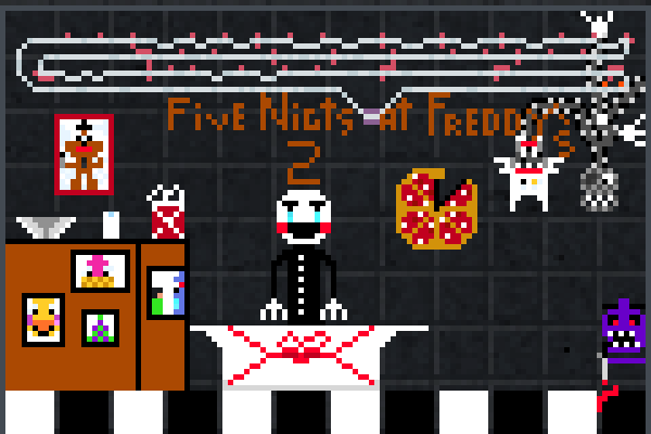 5 night freddy Pixel Art