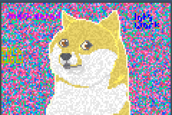  Doge Lightshow Pixel Art