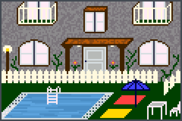 The pool house Pixel Art