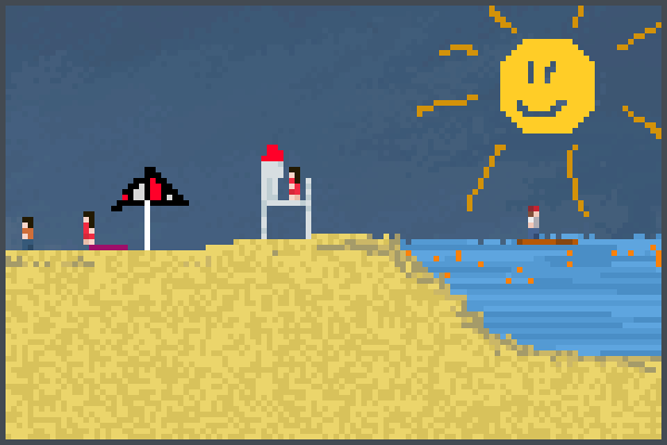 Beach fun time, Pixel Art