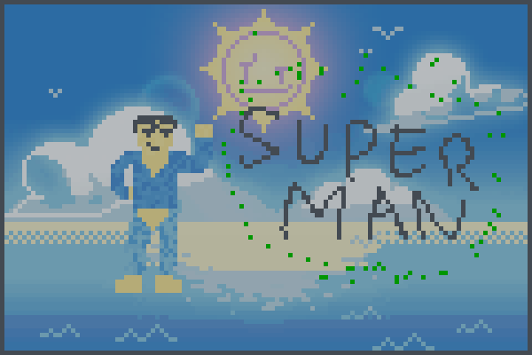 superman concur Pixel Art