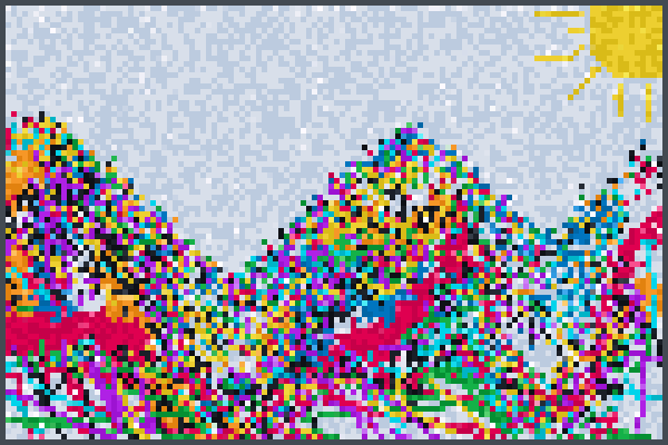 Montanas mari Pixel Art