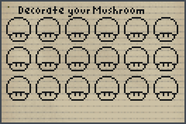 add a mushroom, Pixel Art
