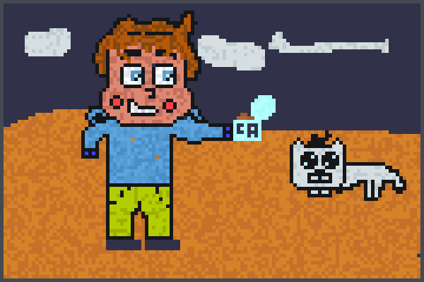 homeless cat Pixel Art