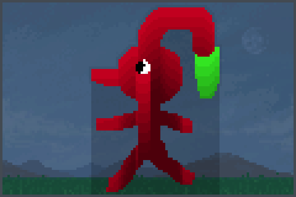 Red Leaf Pikmin Pixel Art