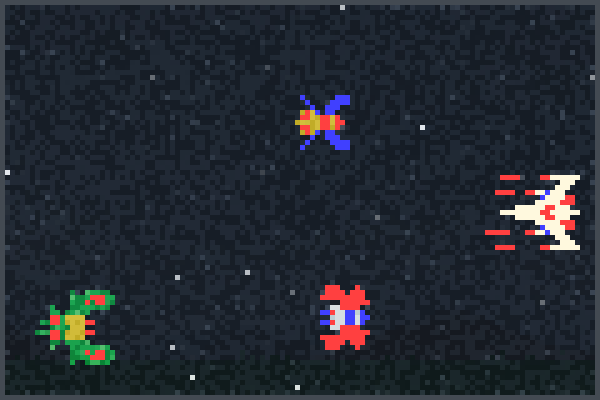 Galaga Wars Pixel Art