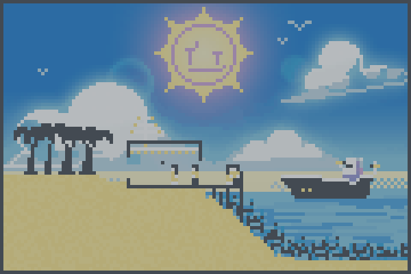 playa epica Pixel Art