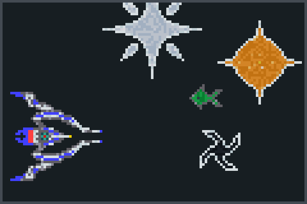 SpaceFishShip Pixel Art