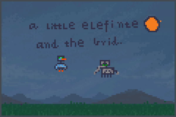 brid and elefit Pixel Art