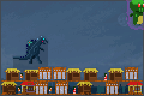 chuzilla v city Pixel Art