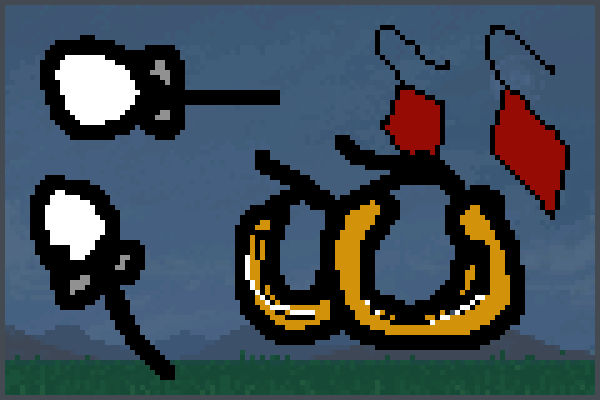 boucle doreille Pixel Art