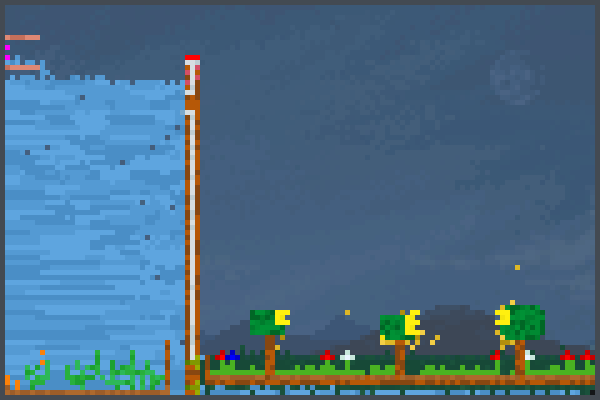 barage naturel Pixel Art