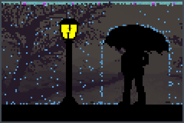 Rainy Night  .. Pixel Art