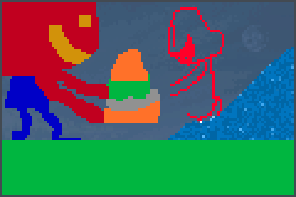 burger eaters   Pixel Art