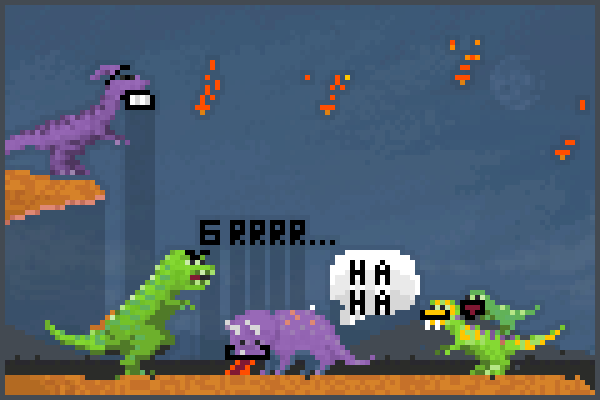 hilarious dinos Pixel Art