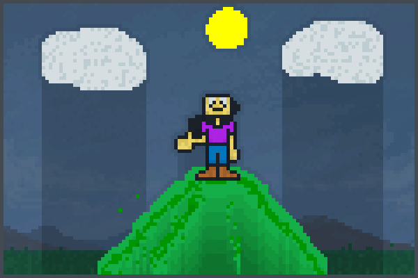 girl hill Pixel Art