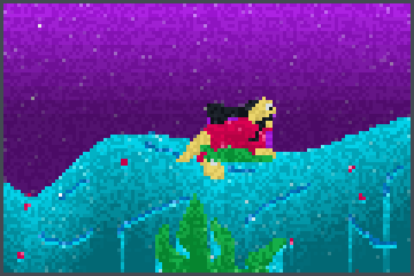 shes on a float Pixel Art