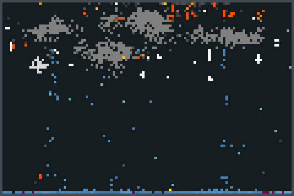 Burning ulap Pixel Art