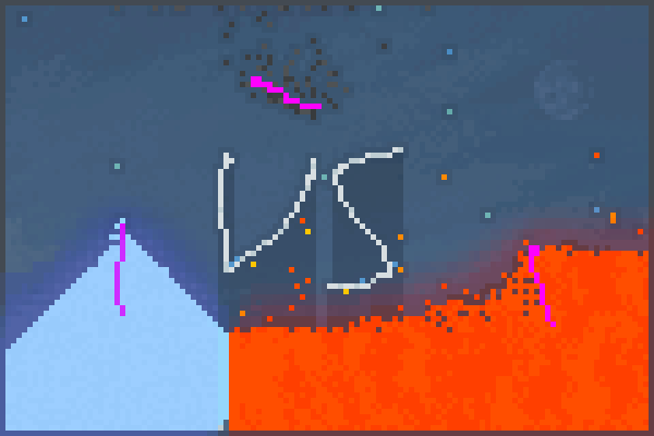 lava vs gelo Pixel Art