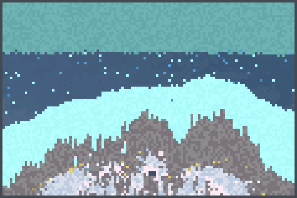 la cueva nevada Pixel Art