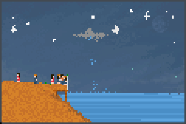 praia de terra Pixel Art