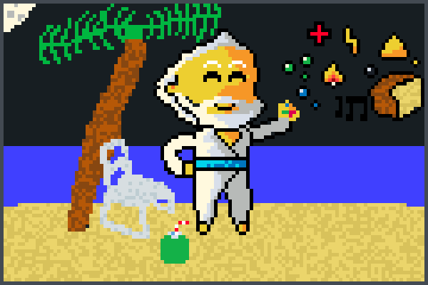Preview Pixel art night World