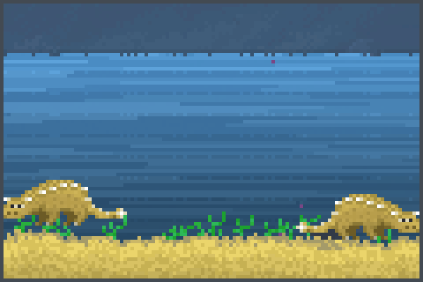 Scuba Dino Pixel Art