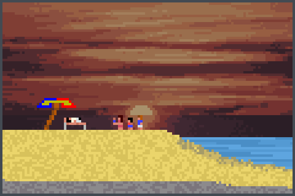 Un dia de playa Pixel Art