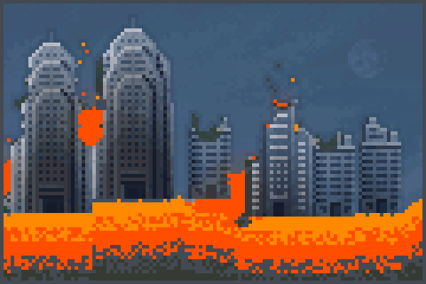 omg fire lava a Pixel Art