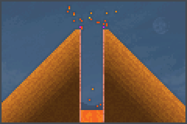 Volcano erupsn Pixel Art