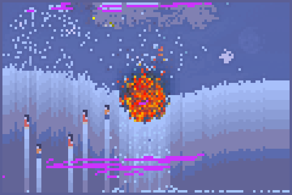 el fuego gana Pixel Art