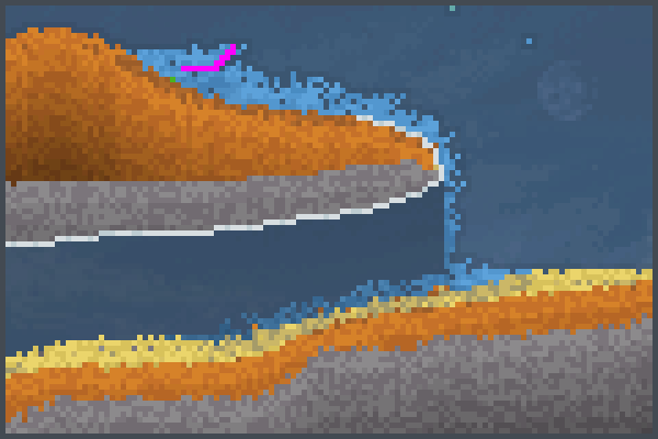 mini waterfall Pixel Art