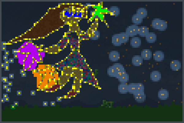 Jane And Stars1 Pixel Art