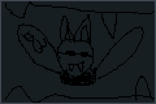  morcego b10 Pixel Art
