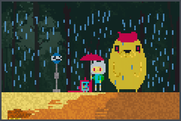 fin is scary Pixel Art